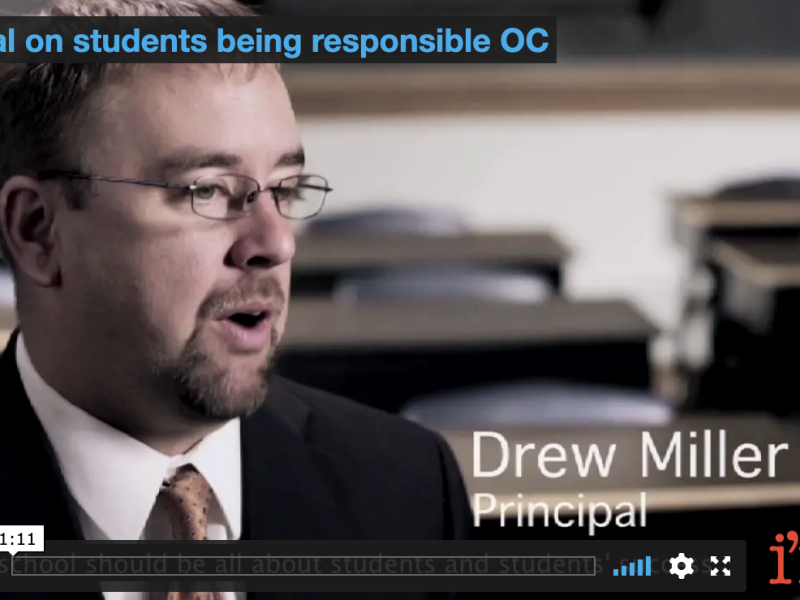 Principal Drew on Students being responsible for themselves thumbnail