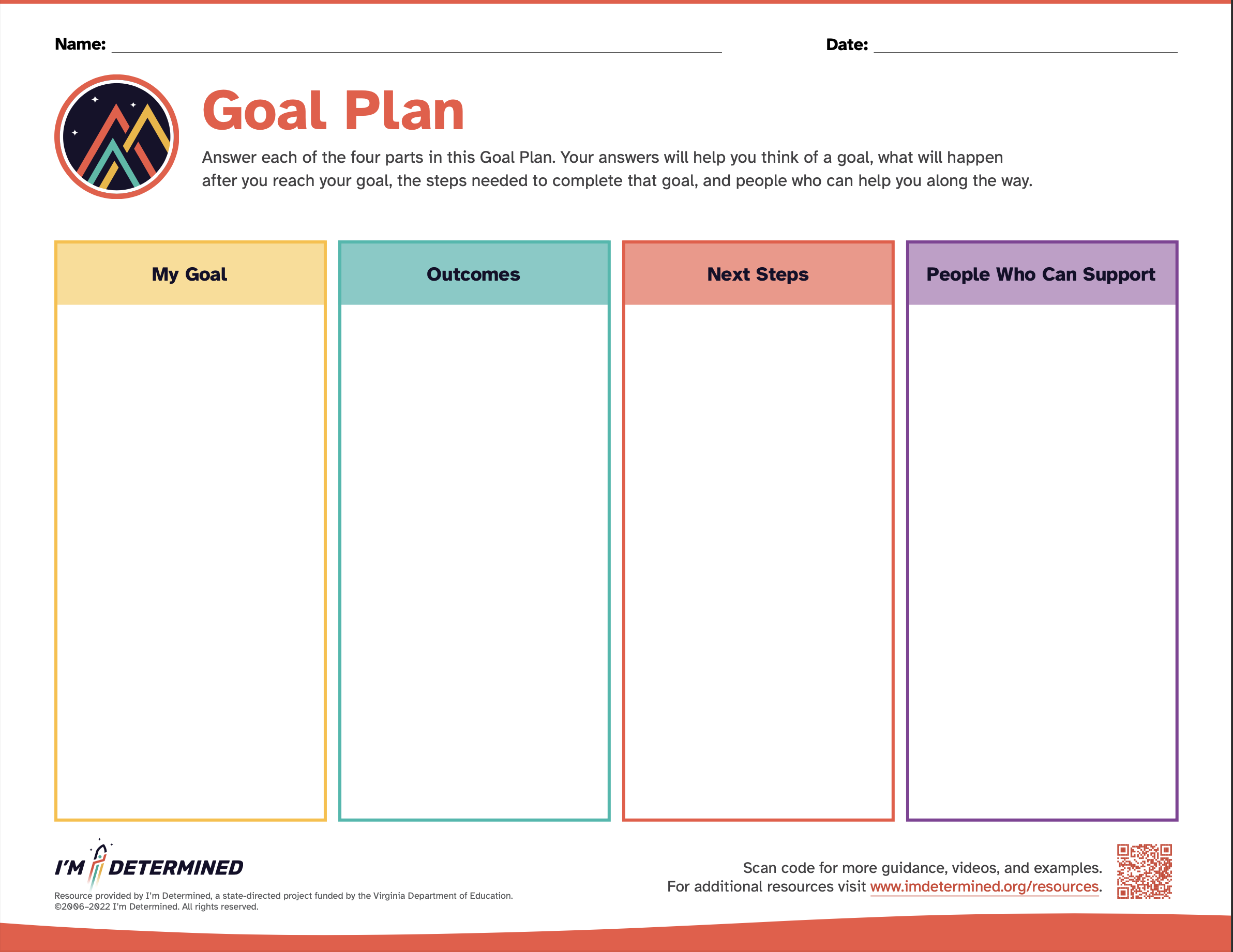 Use the Goal Plan to Set and Attain Goals - I'm Determined