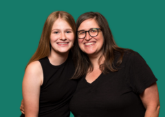 Posed photo of Kristyn and her daughter Emma.